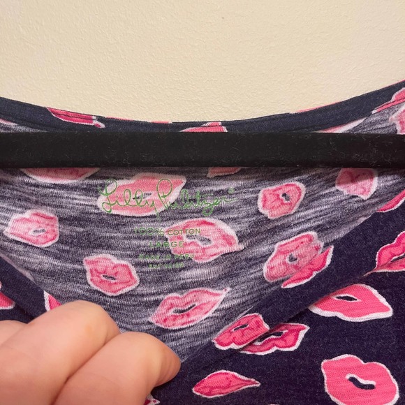 LILLY PULITZER Bocce Lips Kiss Somerset Dress - Size Large - Picture 4 of 8